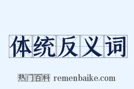 体统反义词是什么意思的图片